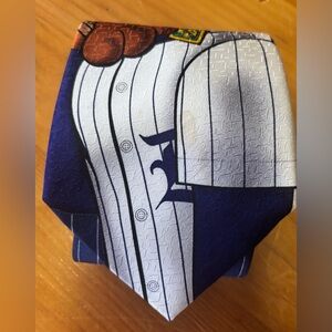 Cartoon Network Scooby Doo Blue and White Baseball Silk Tie